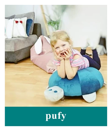 pufy do siedzenia i jeżdżenia